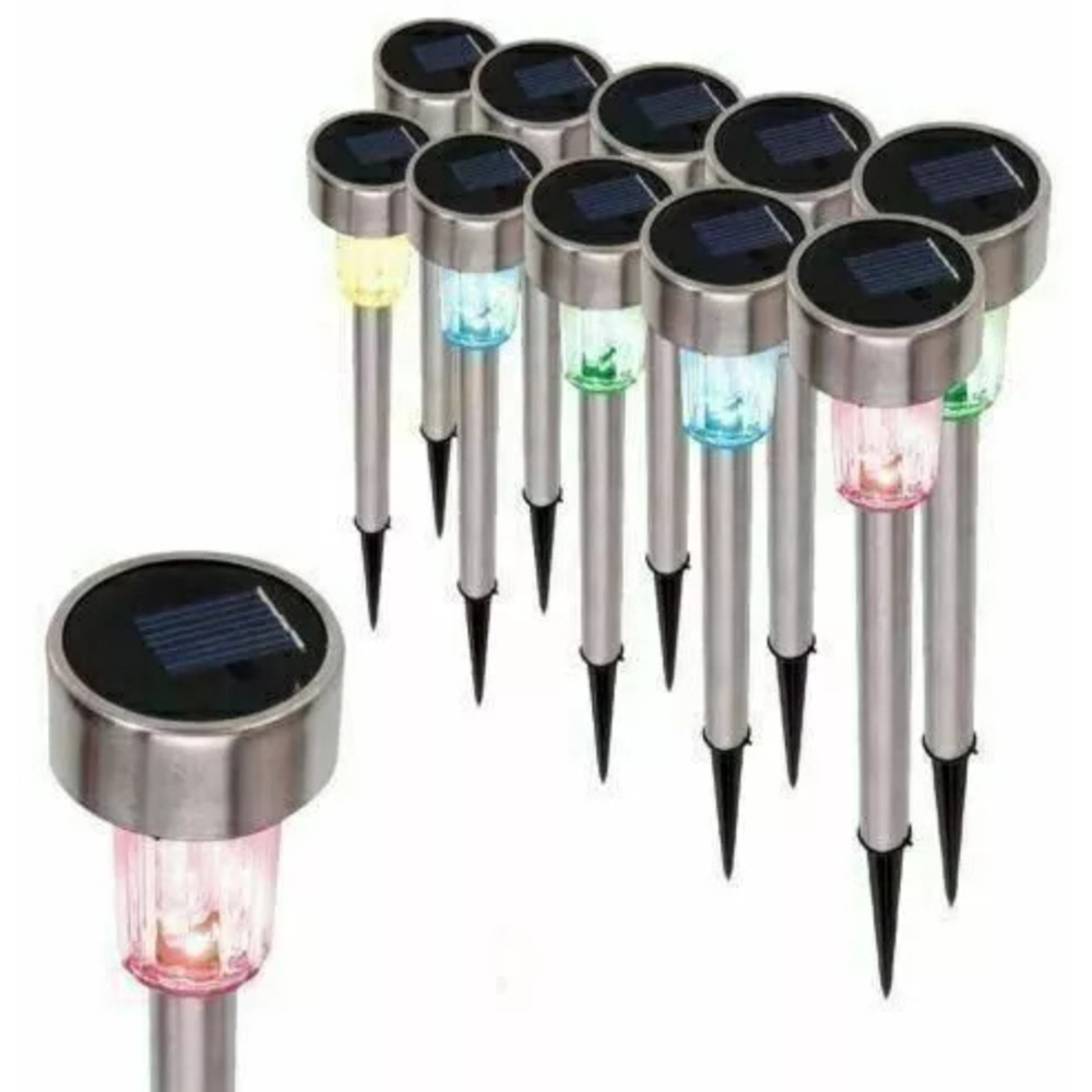 Garden Mile 10 Pack Colour Changing Garden Solar Stake Light Image 3
