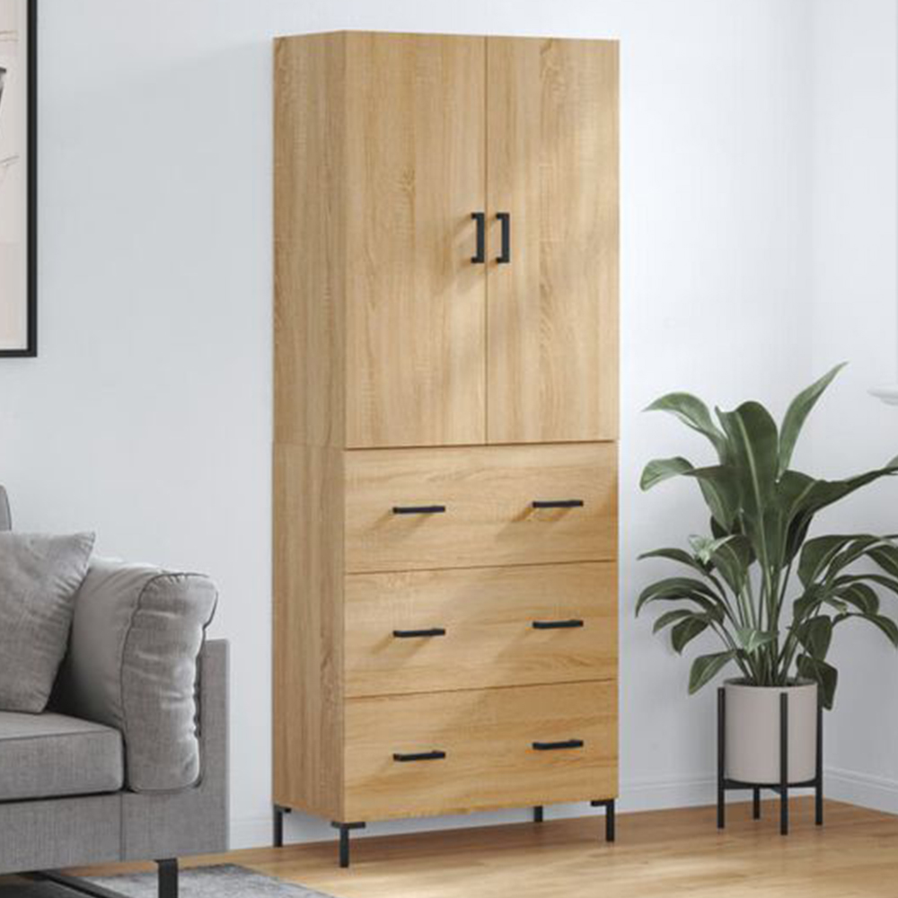 vidaXL 2 Door 3 Drawer Sonoma Oak Image 1
