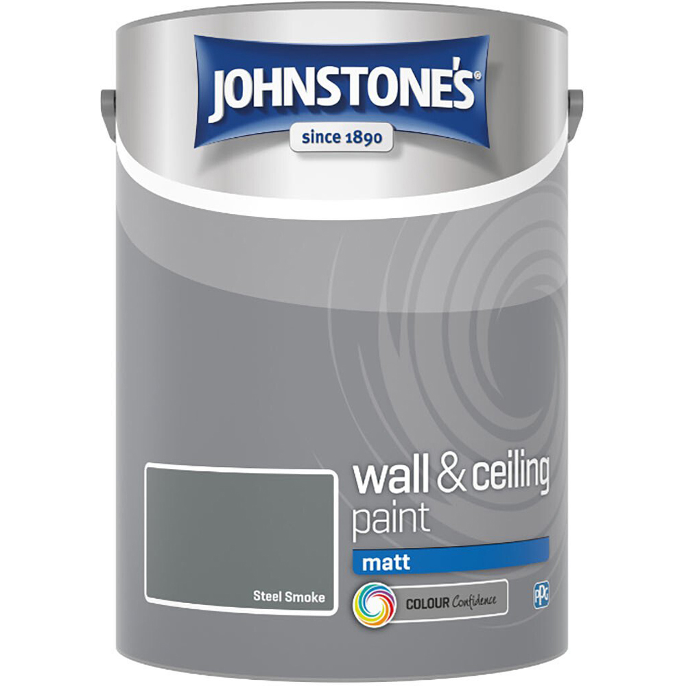 Johnstones Matt Emulsion Paint 5L Steel Smoke Image 2