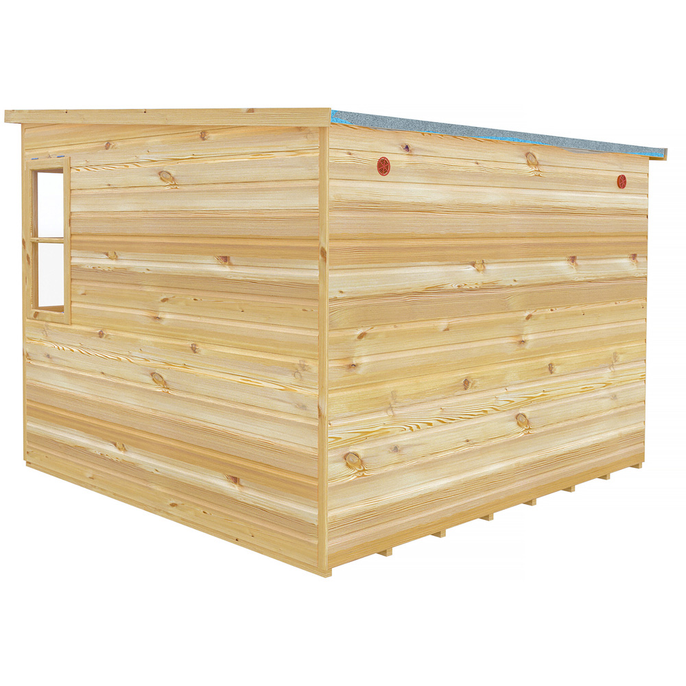 Shire 8 x 8ft Shiplap Style A Sun Pent Shed Image 5