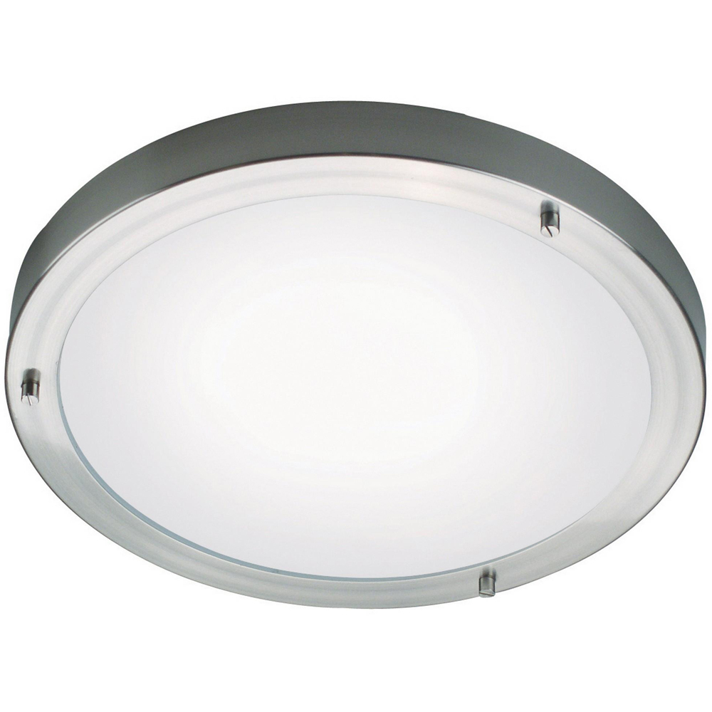 Nordlux Ancona Maxi E27 12 inch Brushed Steel Ceiling Light Image 1