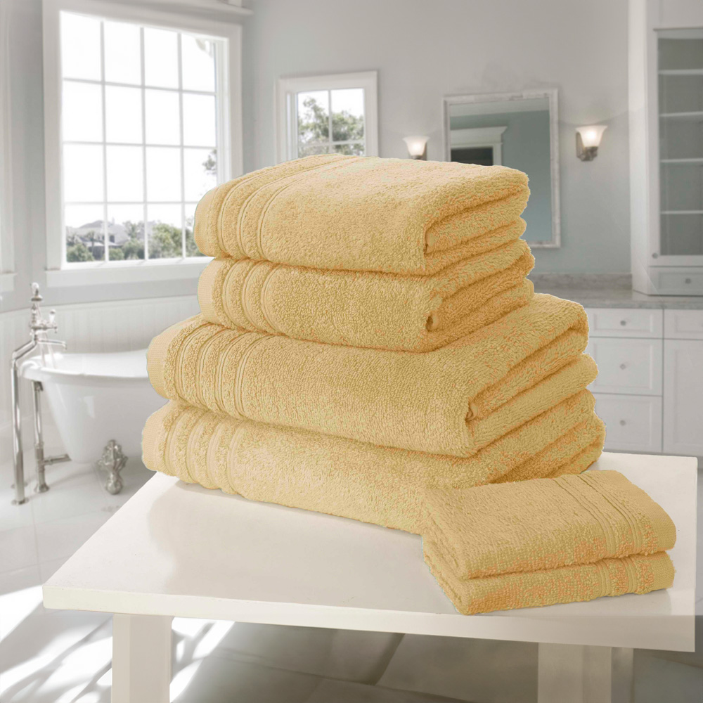 Rapport Home So Soft Ochre Grey Cotton Hand Towel Image 2