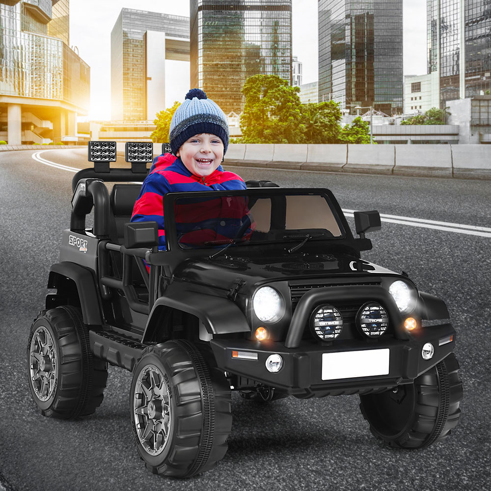 Costway Black Electric Kids Ride On Truck with Remote Control 12V Image 2