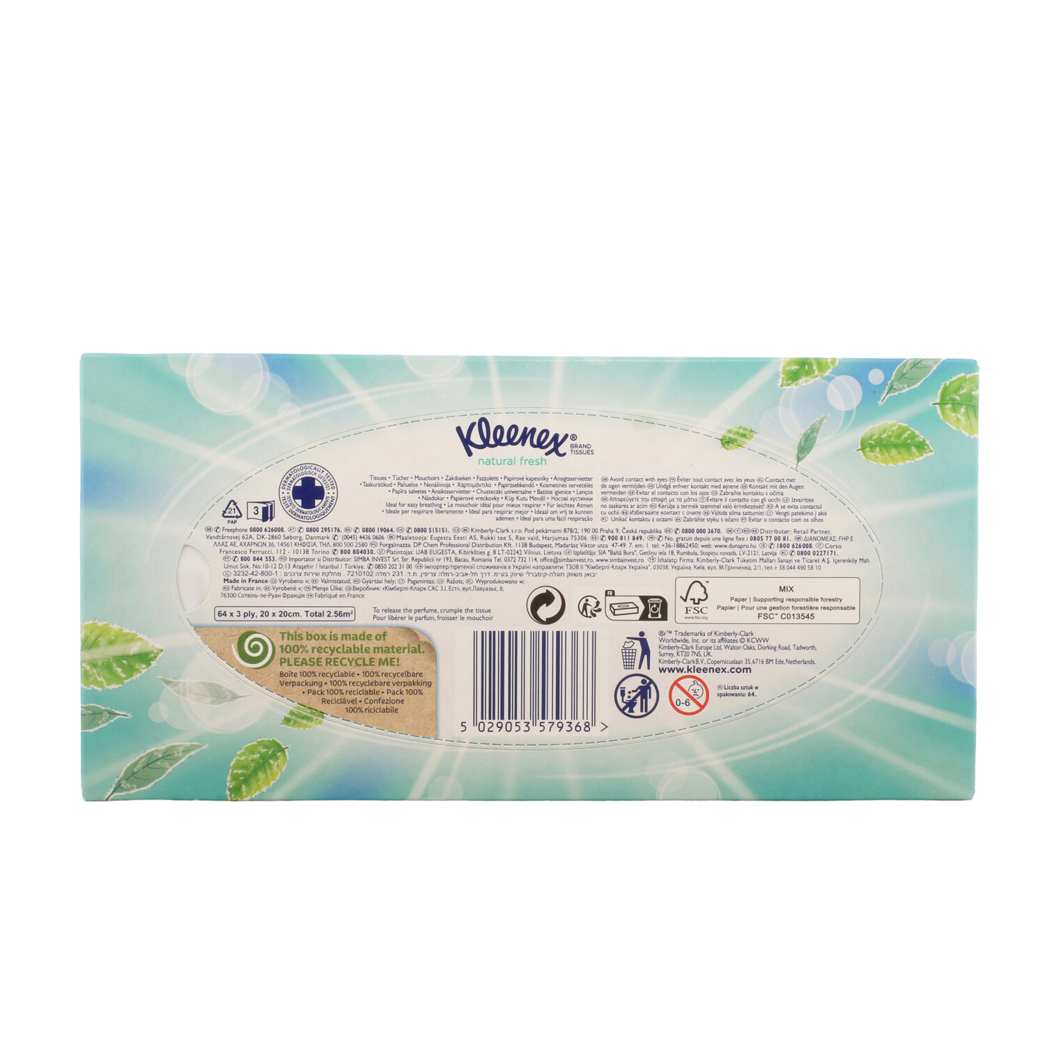 Kleenex Natural Fresh Tissue Box Multicolour Image 2