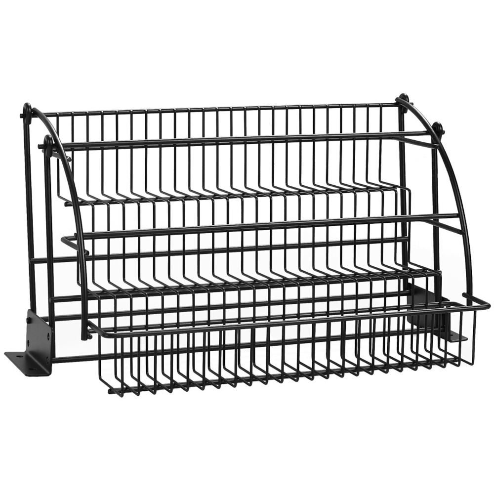 H&O Direct 3 Tier Black Pull Down Spice Rack Image 1