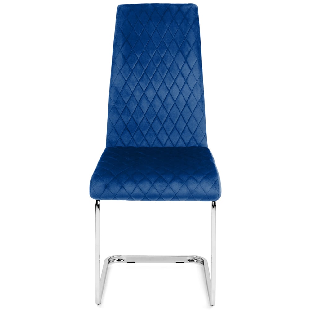 Julian Bowen Positano Calabria 4 Seater Dining Set White and Blue Image 5