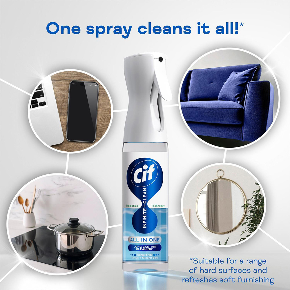Cif Infinite Clean All in One Lotus and Mineral Salt Cleaner Spray 250ml 12 Pack Image 9