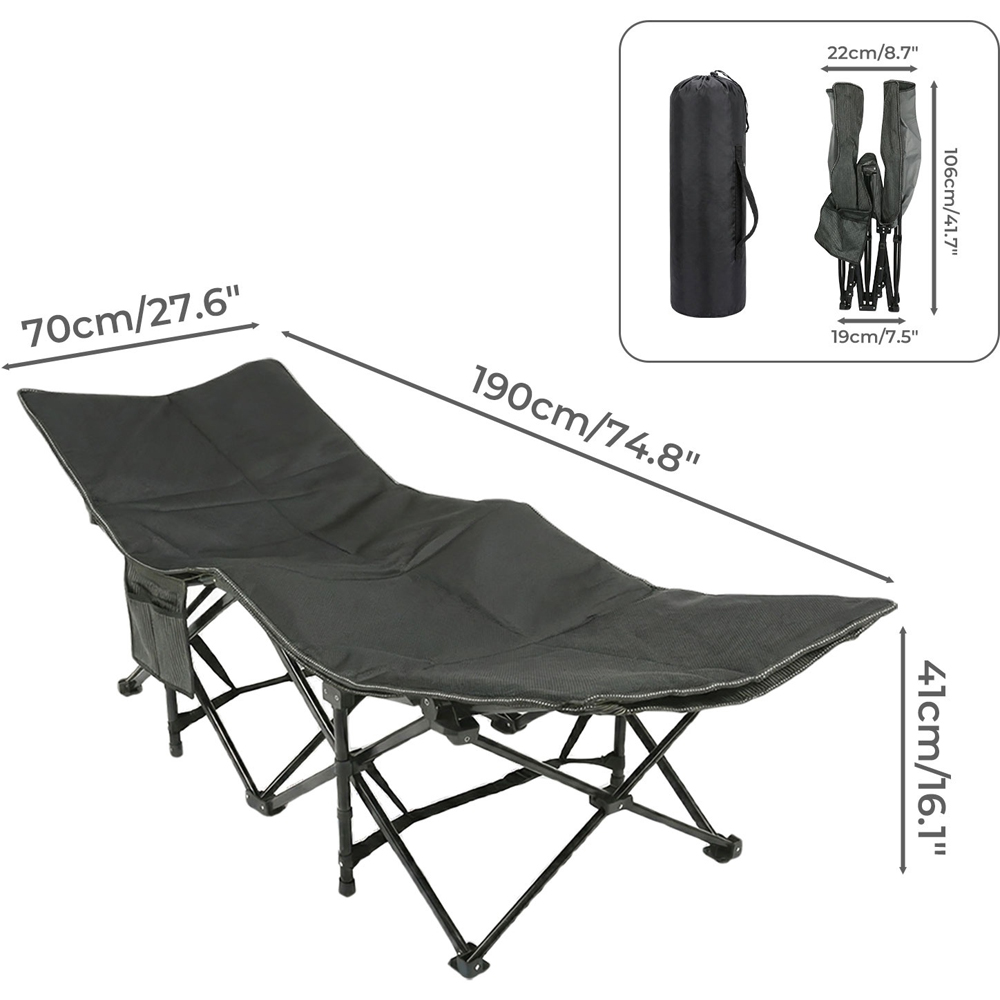 Levede Double Heavy Duty Foldable Camping Bed with Mattress Image 9