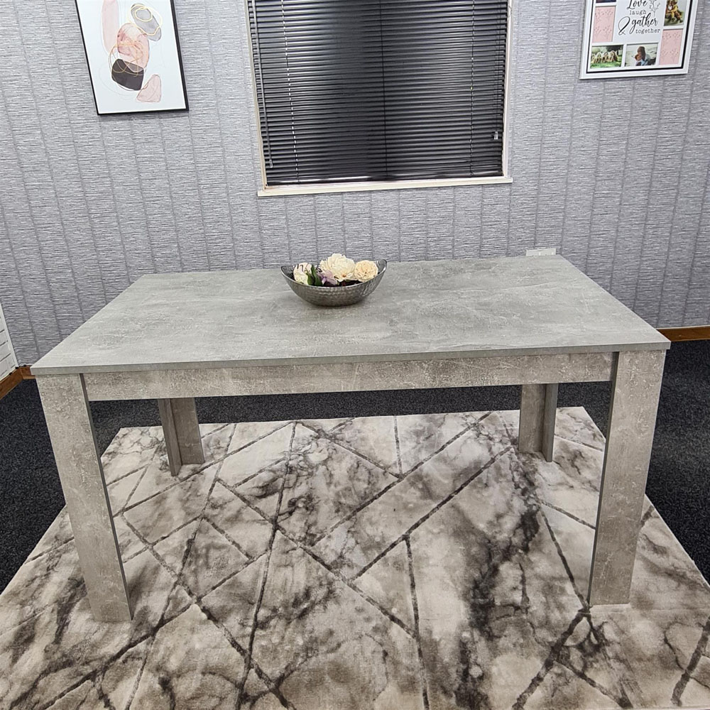 Kosy Koala 4 Seater Wooden Effect Dining Set Grey and Stone Grey Image 5