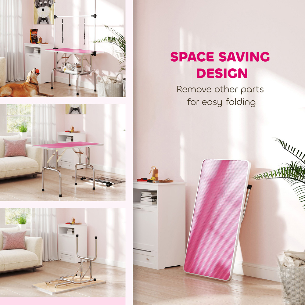 PawHut Metal Adjustable Dog Grooming Table Image 3