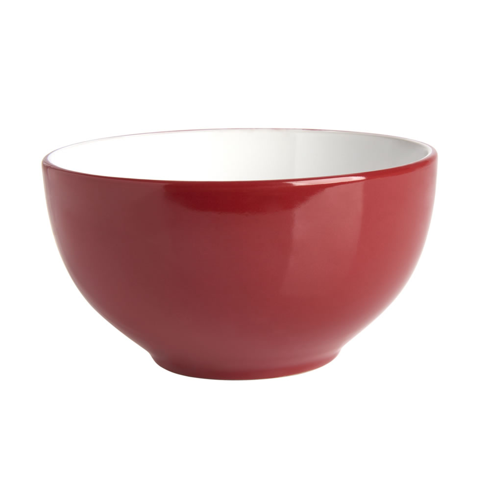 Wilko Colour Play Red and White Bowl Image 1