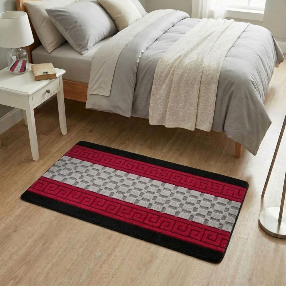 Smart Living Black and Red Gel Back Non-Slip Door Mat 40 x 60cm Image 4