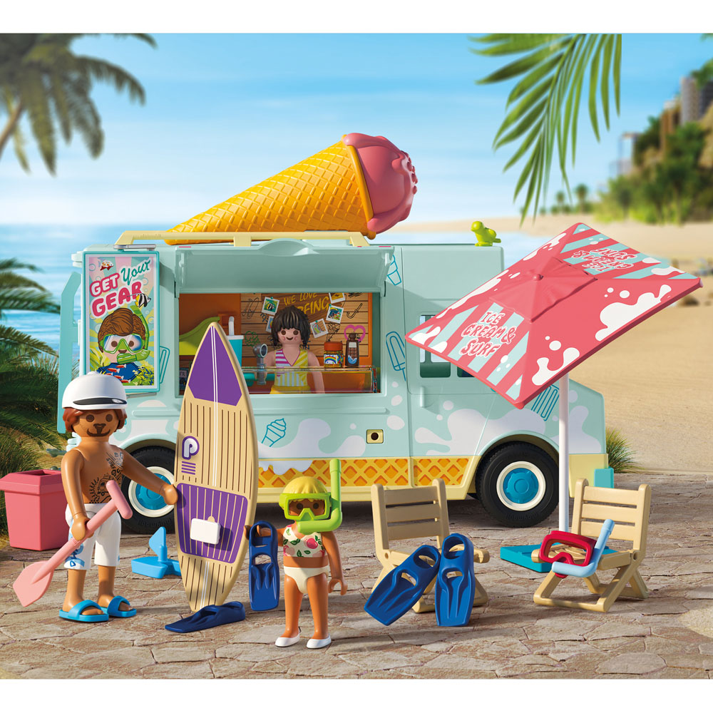 Playmobil Ice Cream Truck with Surf Shop Playset Image 6