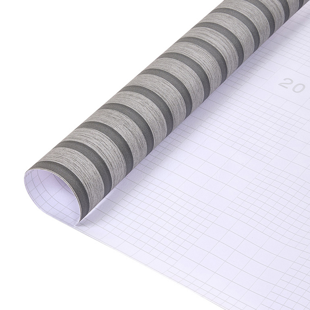 Living and Home Wood Grain Stripe Grey Rectangle PVC Self Adhesive Wallpaper Image 4