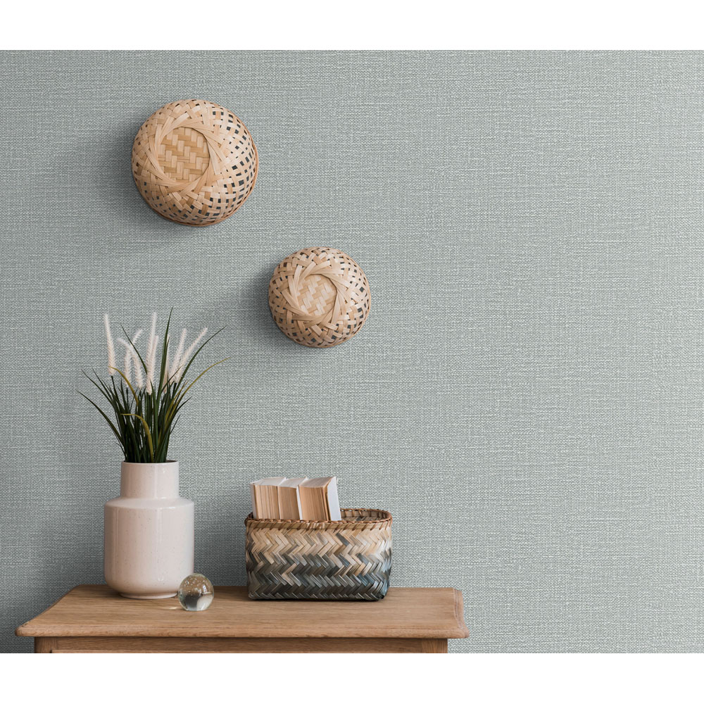 Erismann Opus Dolce Luxury Woven Plain Soft Green Wallpaper Image 6