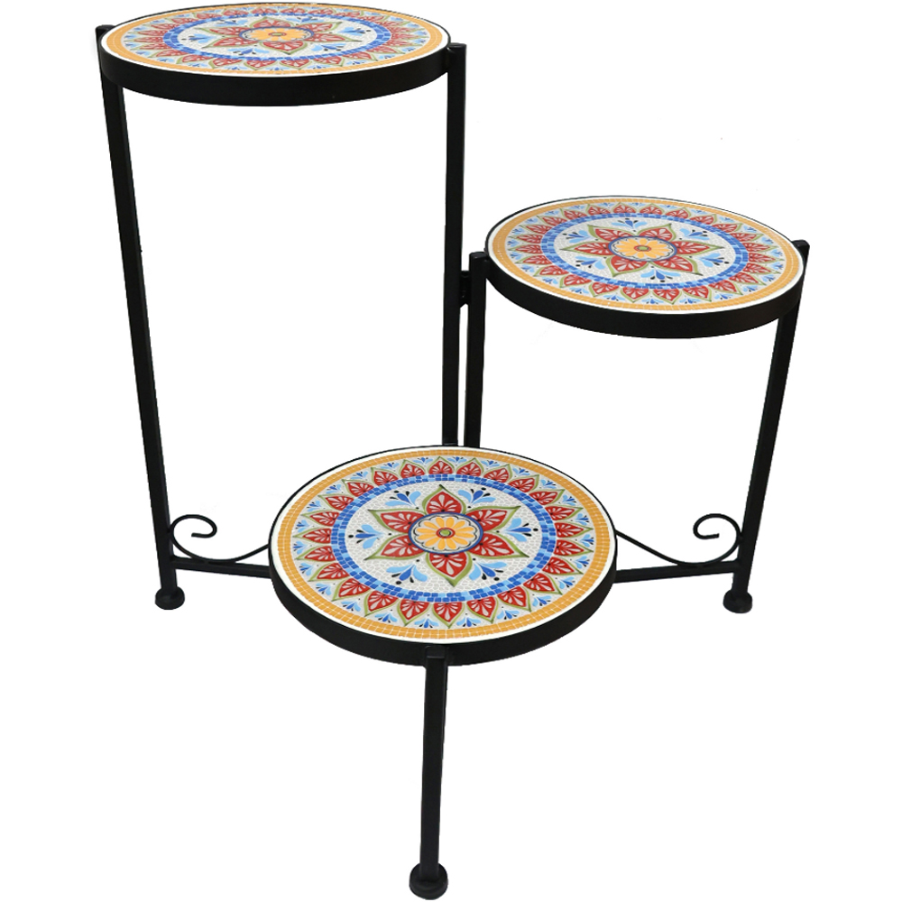 Avilo 3-Tier Mosaic Plant Stand Image 3