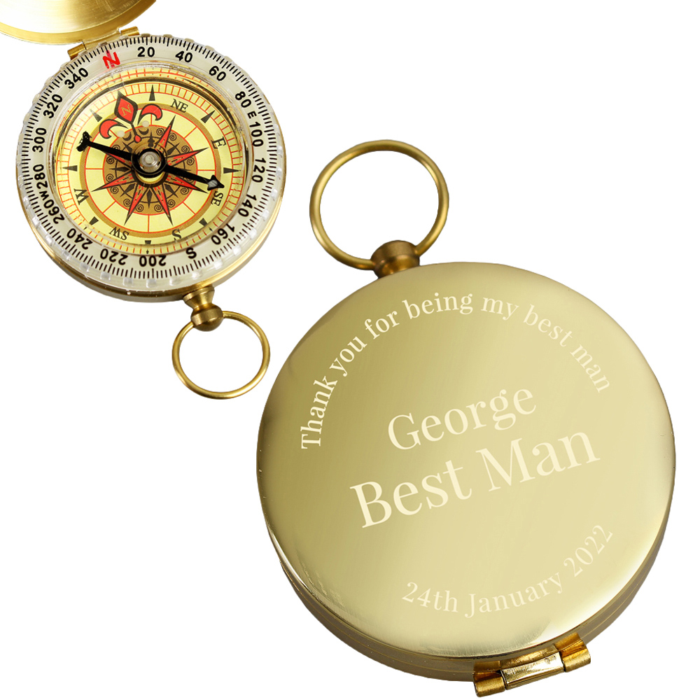 Personalised Memento Personalised Wedding Compass Image 1