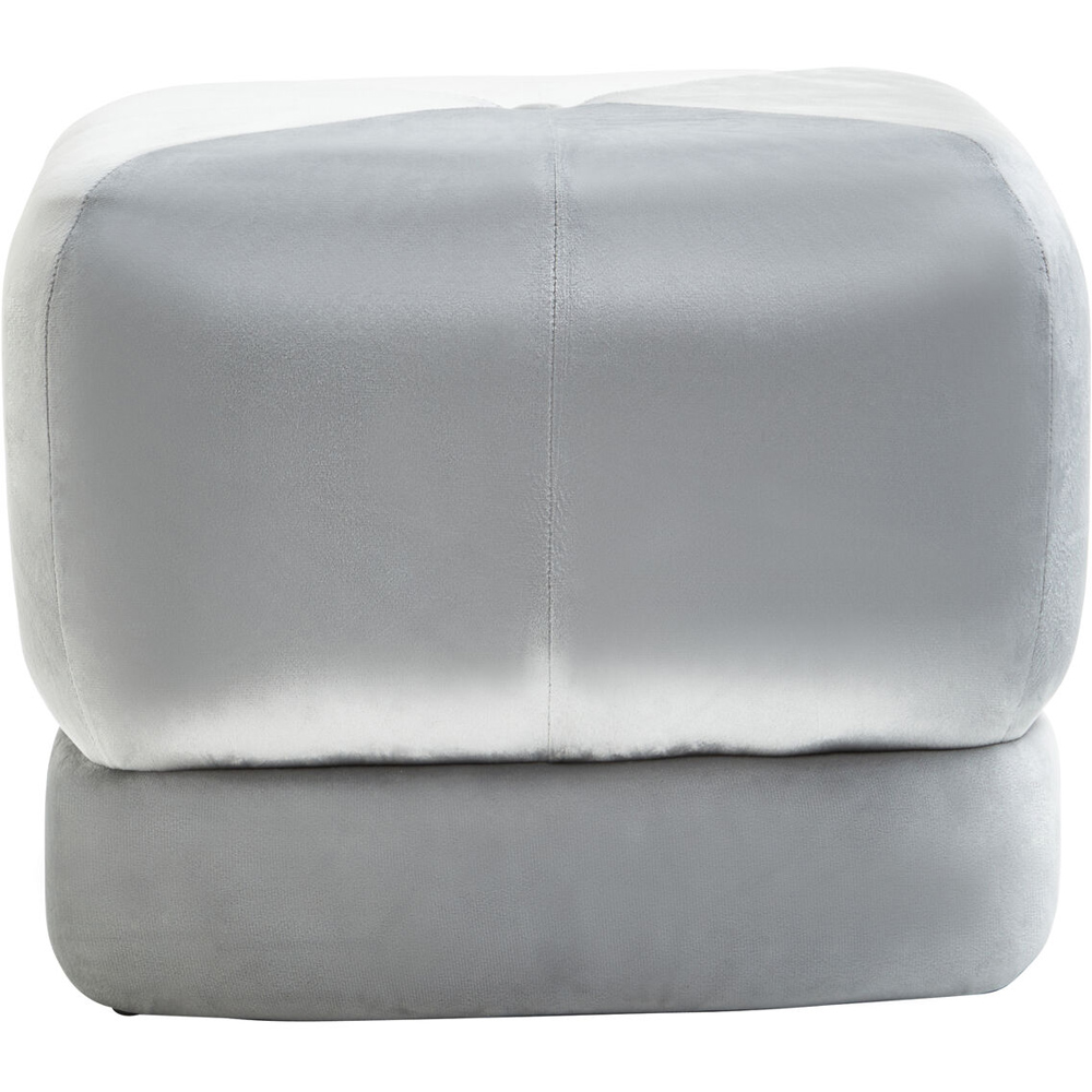 Premier Housewares Kaia Grey Velvet Square Stool Image 5