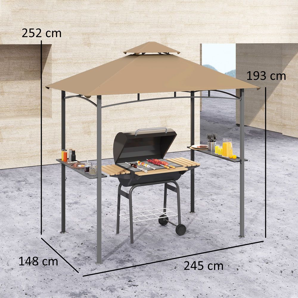 Outsunny 1.4 x 2.4m 2 Tier BBQ Grill Gazebo Image 9