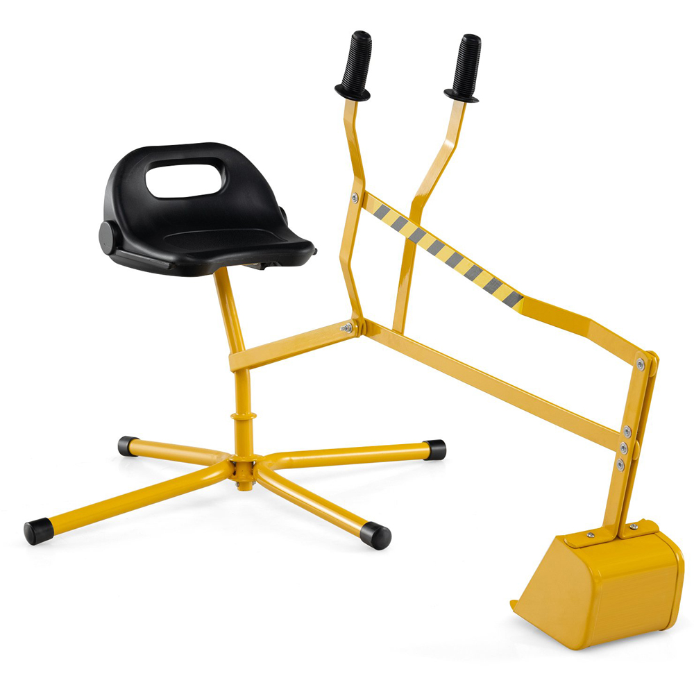 Costway Kids Yellow Rotatable Sand Digger Image 3