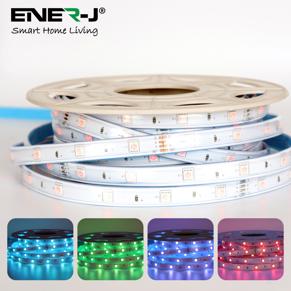 ENER-J RGB LED 3000K IP65 Solar Powered Strip Light 20m Image 5