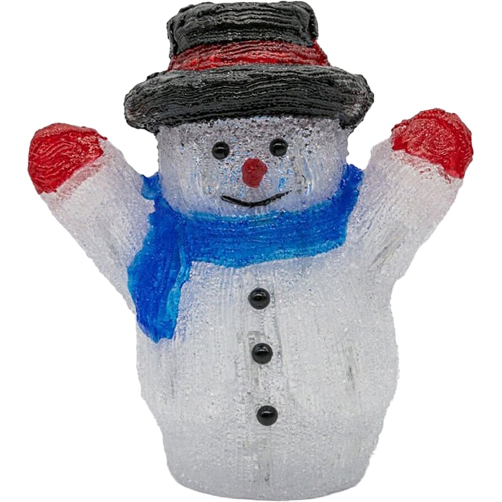 Marco Paul White LED Pre Lit Snowman Decoration Ornament Image 1