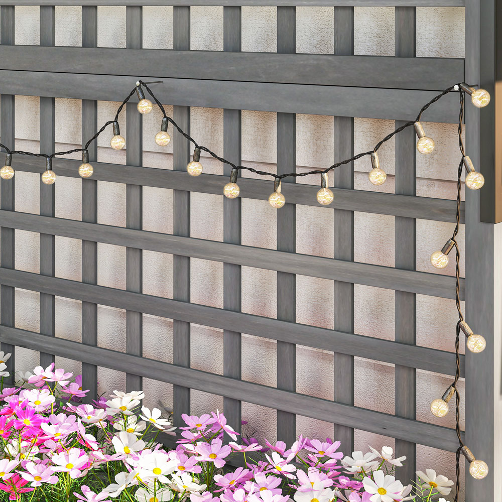 Outsunny Dark Grey Wooden Planter with Trellis 182 x 90 x 45cm Image 3