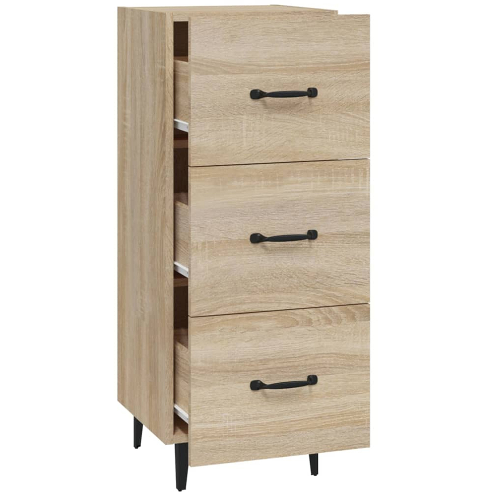 vidaXL 3 Drawer Sonoma Oak Sideboard Image 5