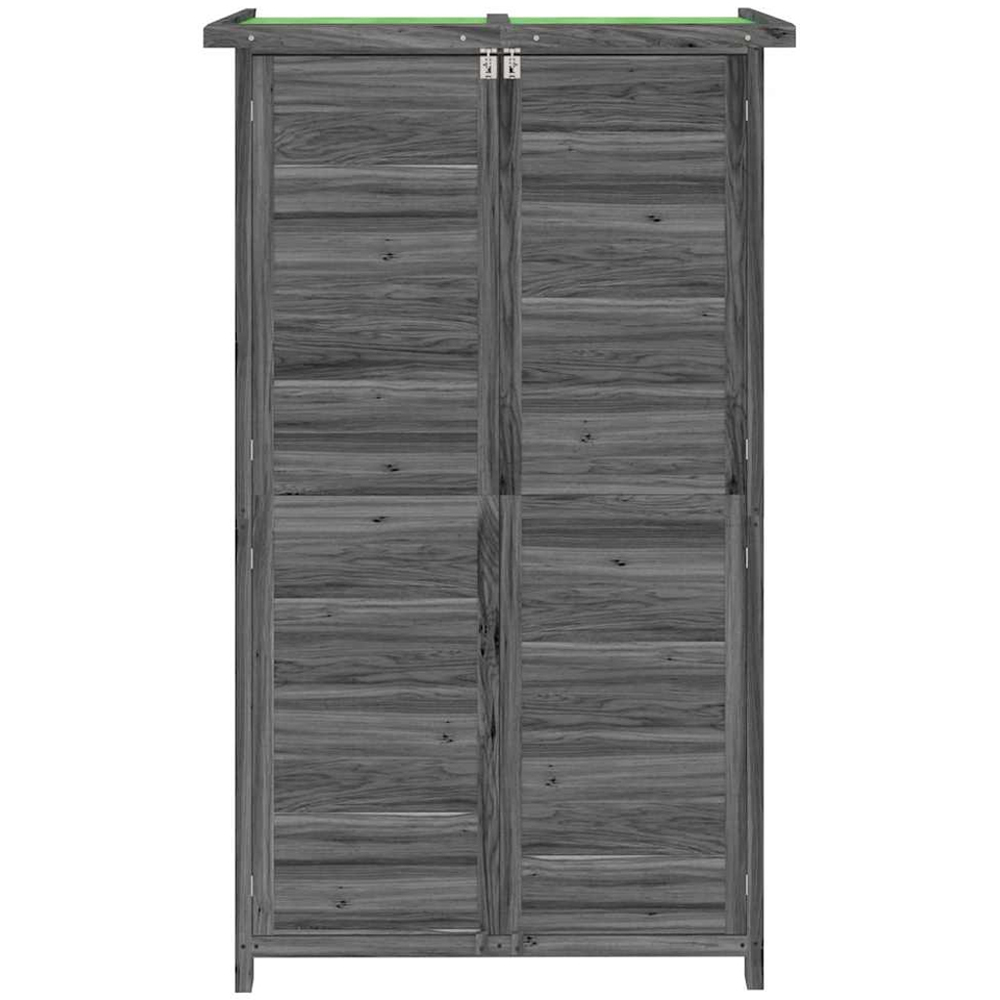 vidaXL 2.9 x 1.7ft Grey Wooden Pent Garden Tool Shed Image 4