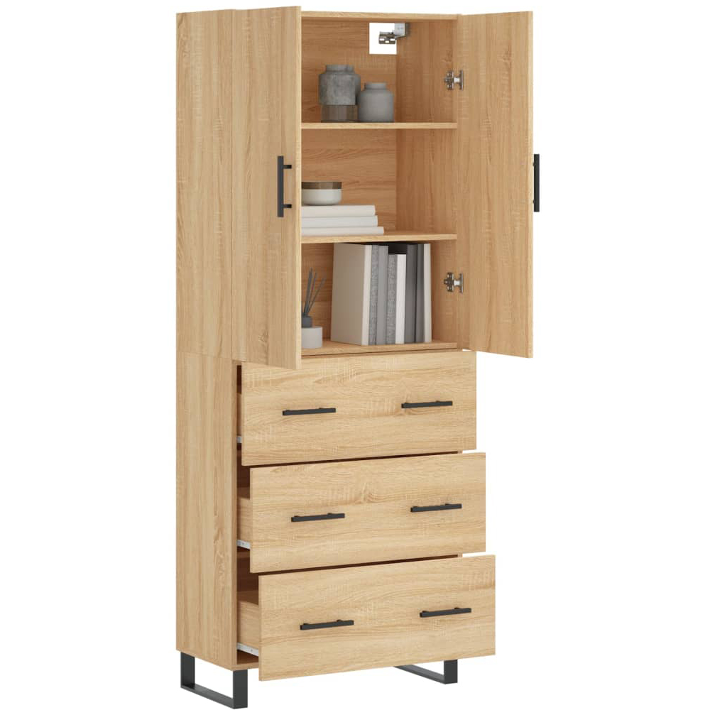 vidaXL Brown Engineered Wood Highboard Image 3