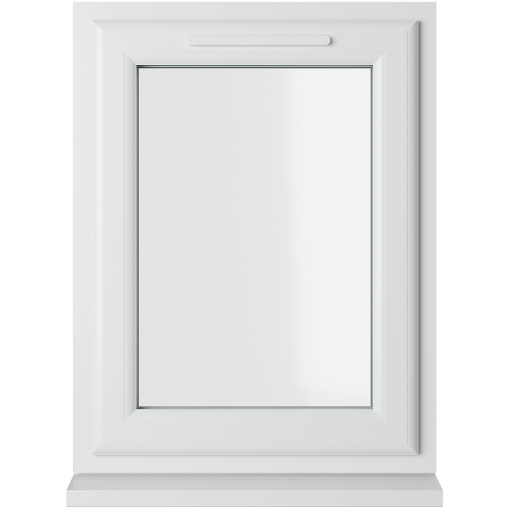 Crystal uPVC Double Glazed Window Left Hand Side Hung White Clear Glass 610x820mm Image 1