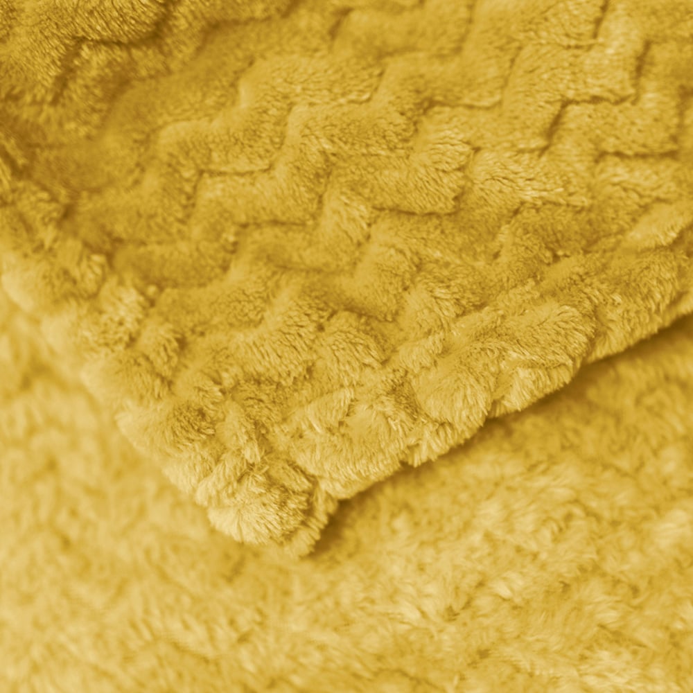 Velosso Ochre Moda Plush Throw 150 x 200cm Image 3