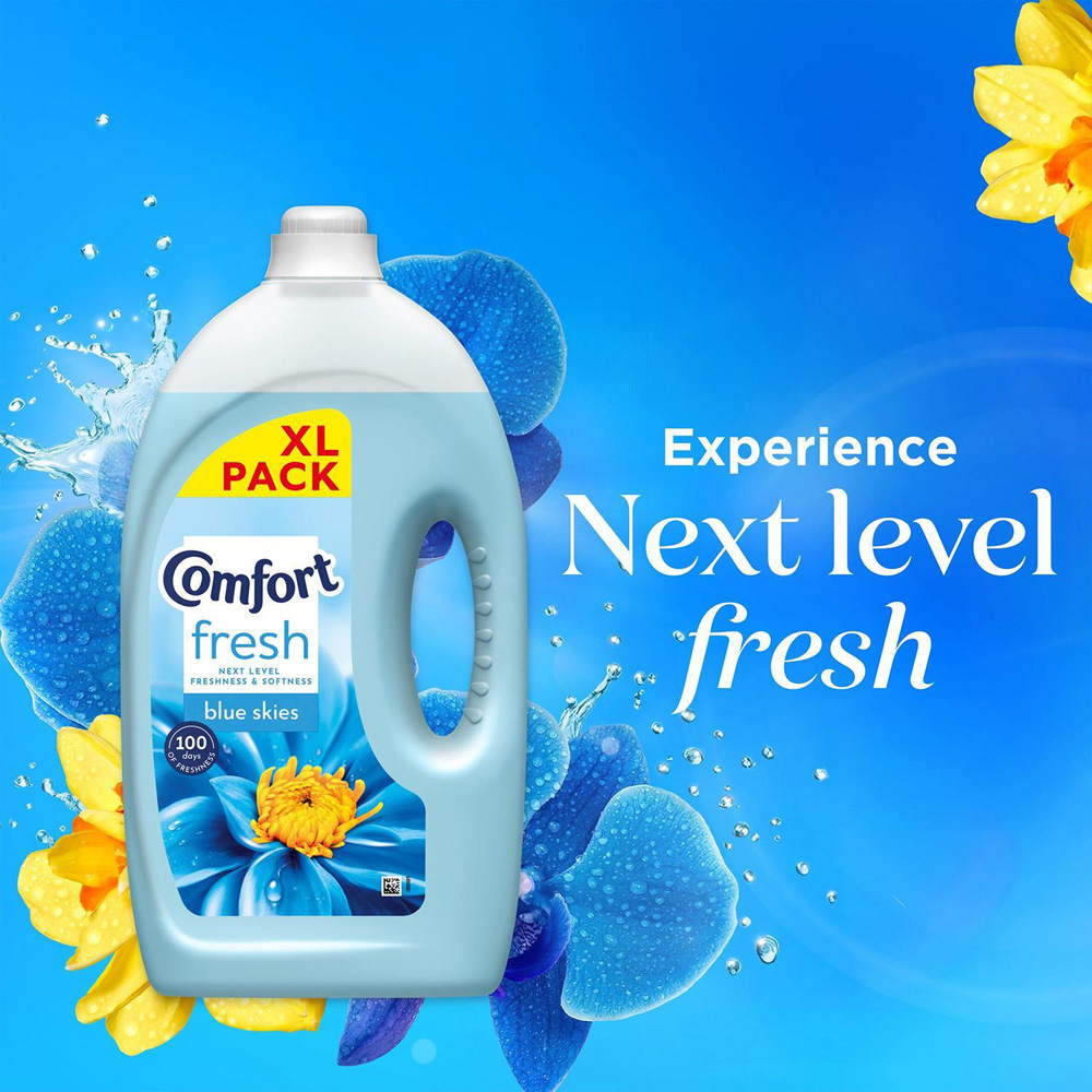 Comfort Fresh Blue Skies Liquid Fabric Conditioner 80 Washes 2.4L 4 Pack Image 6