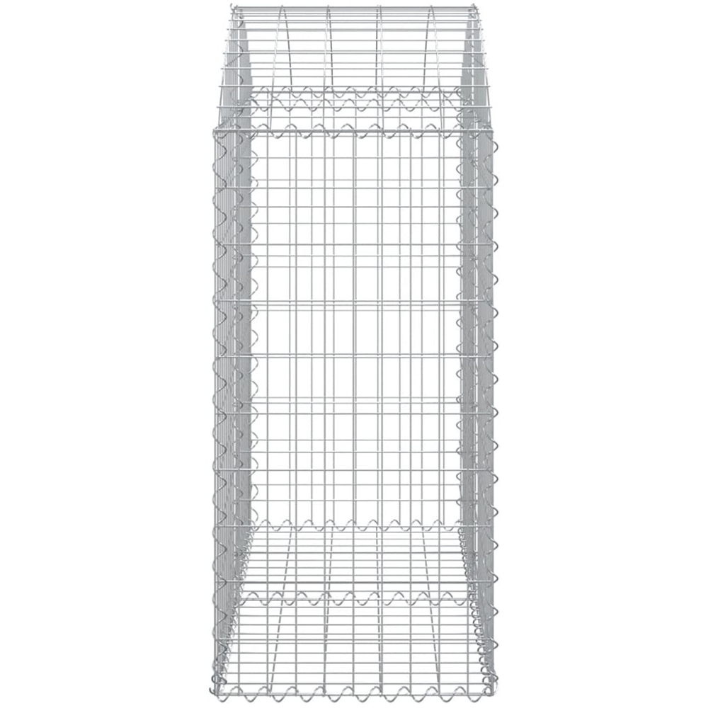 vidaXL Silver Galvanised Iron Arched Gabion Basket 100 x 50 x 100/120cm Image 2