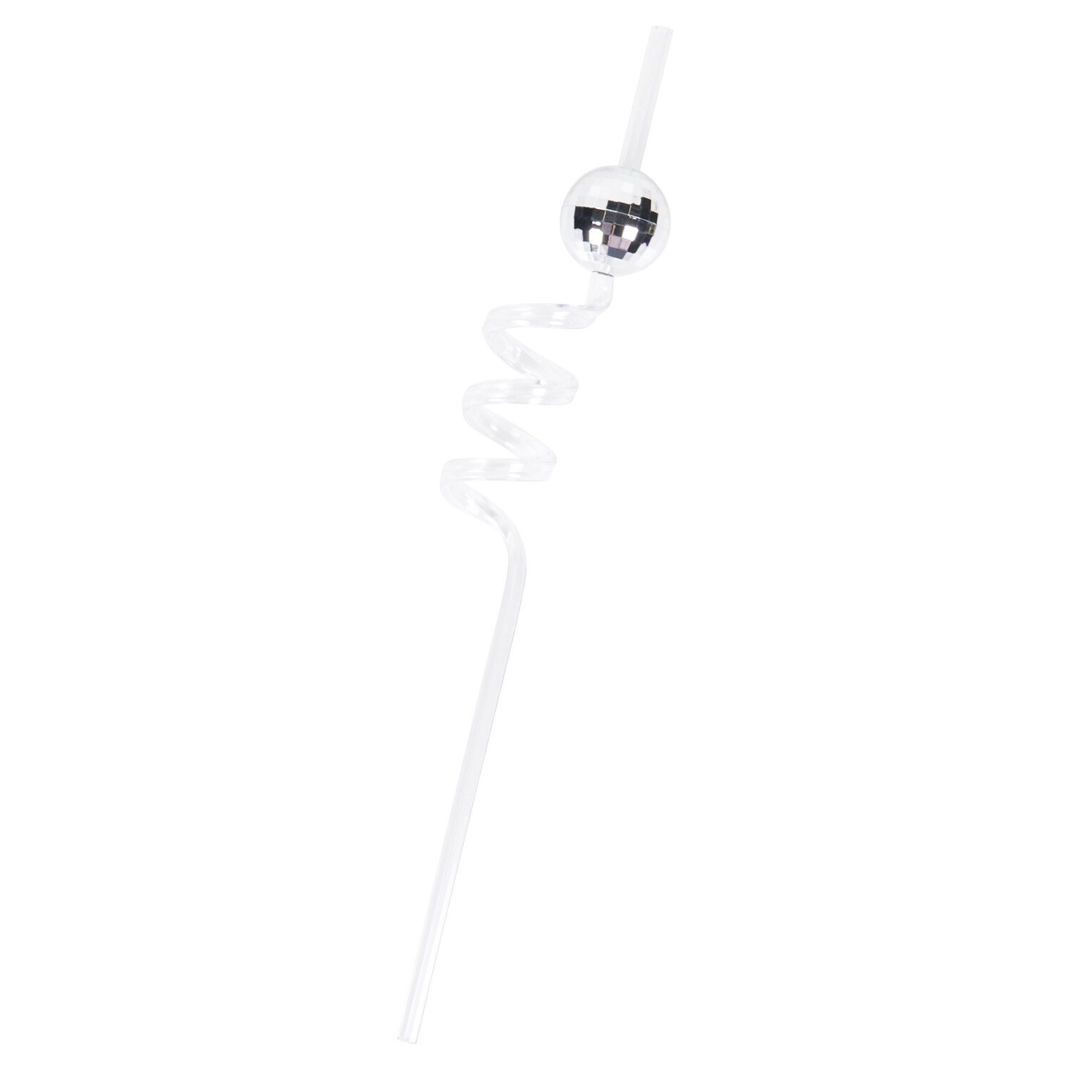 Pack of 4 MY Disco Ball Shaped Straws - Multicolour Image 3