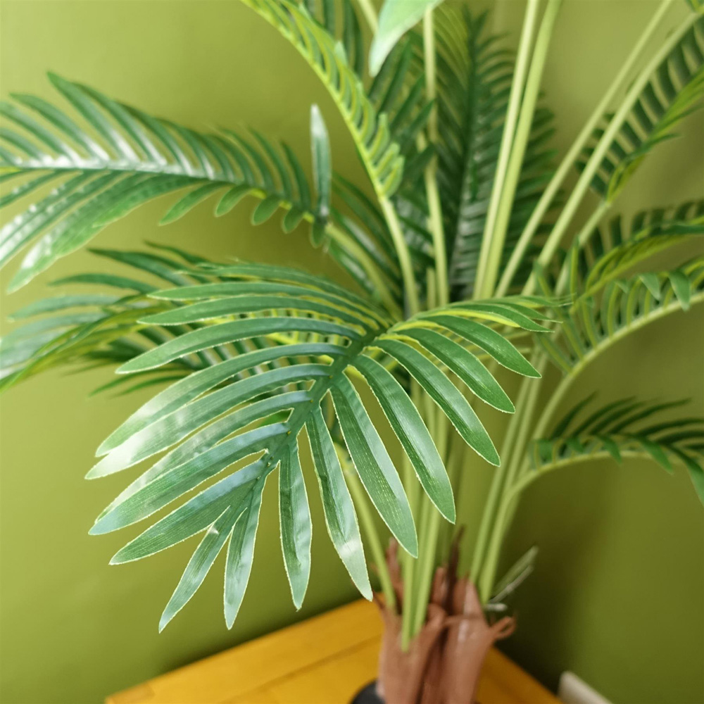 Leaf Large Areca Palm Artificial Tree in Black Pot 110cm Image 4