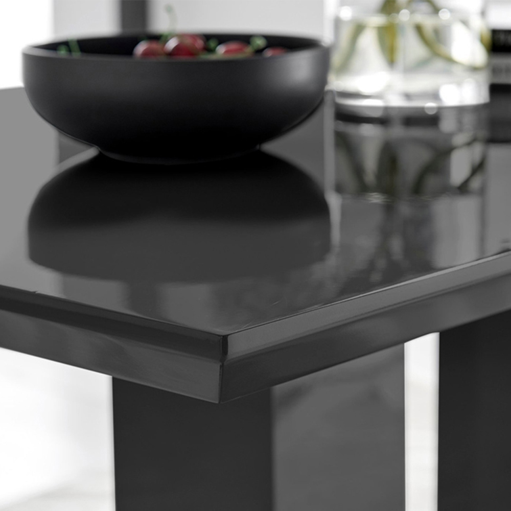 Furniturebox Molini Valera 4 Seater Dining Set Black and Grey Image 8