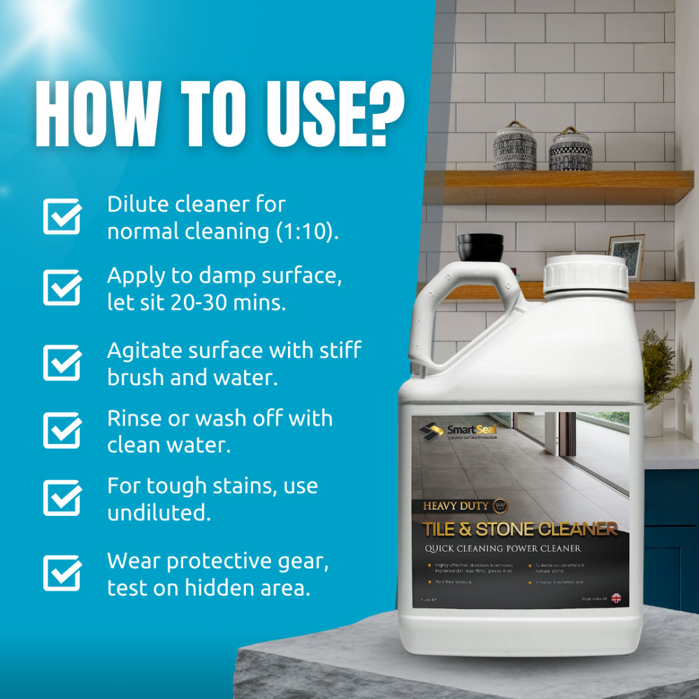 SmartSeal Heavy Duty Tile and Stone Cleaner 1L Image 6