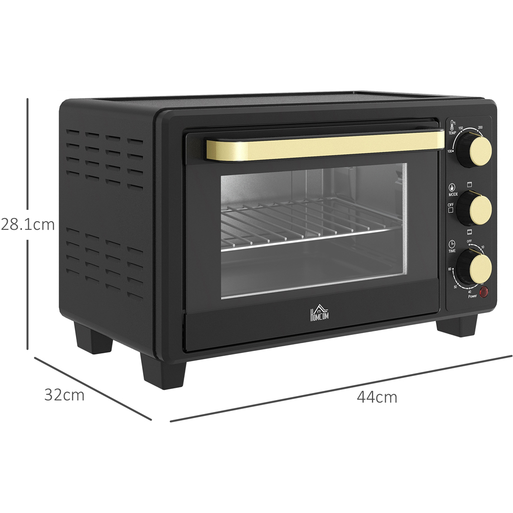 HOMCOM 800-083V70BK Black 16L Countertop Mini Oven 1400W Image 9