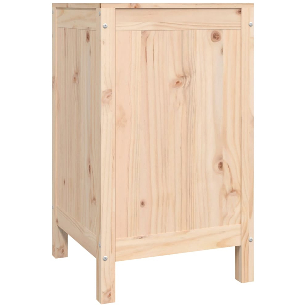 vidaXL Solid Pine Wood Laundry Basket 44 x 44 x 66cm Image 4