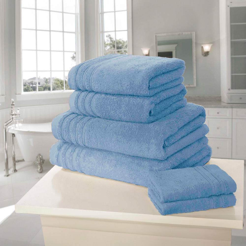 Rapport Home So Soft Blue Cotton Hand Towel Image 2