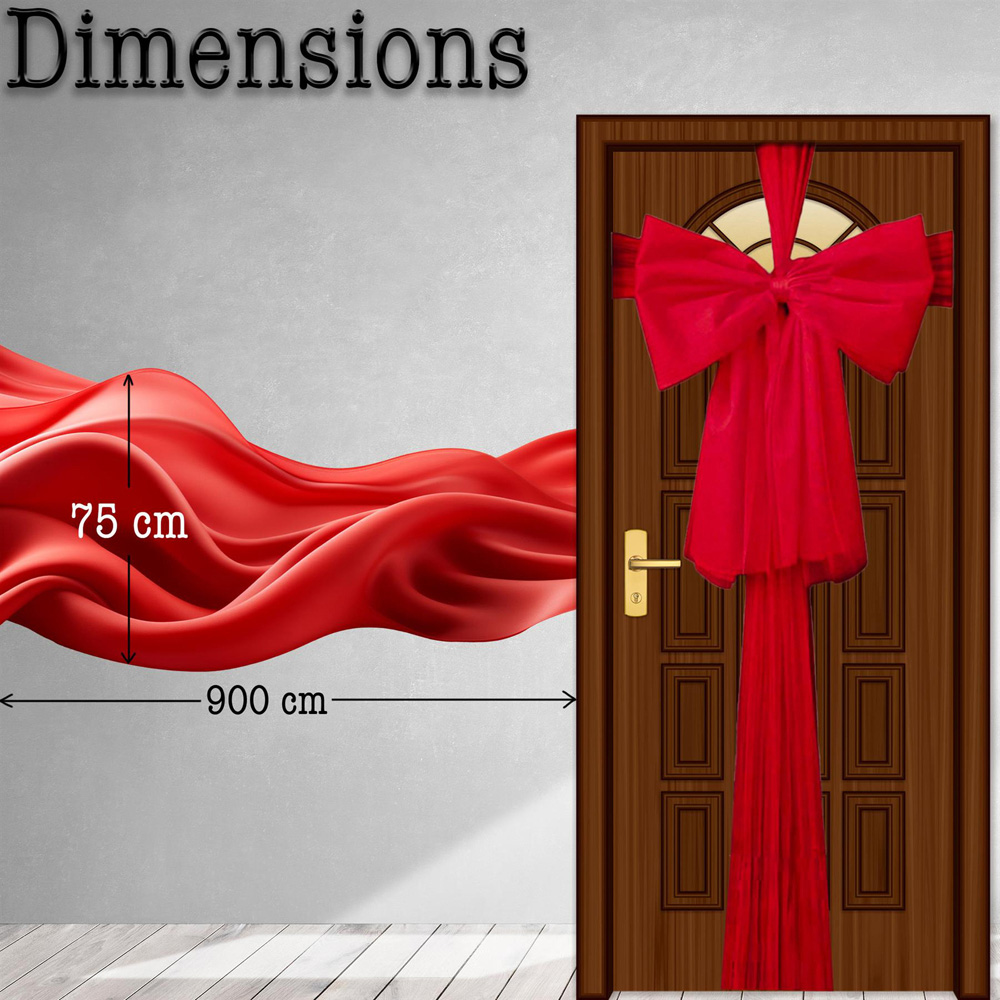 Shatchi Red Giant Bow Door Cover Image 4