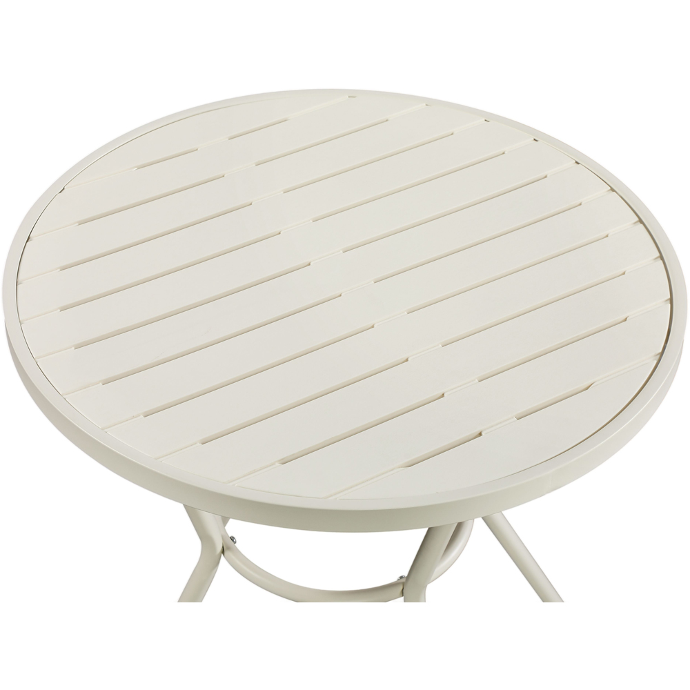 Core Products 2 Seater White Round Plastic Garden Bistro Table Image 3