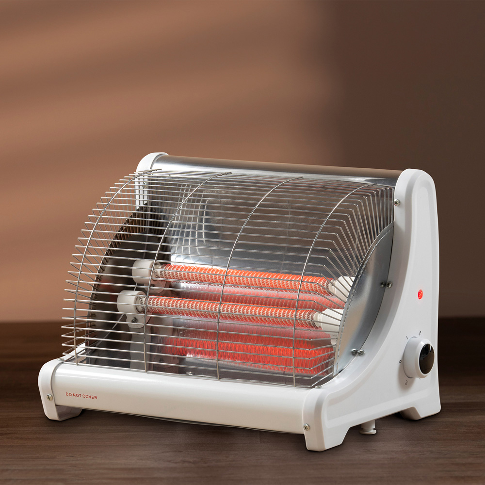 Daewoo White 2 Bar Ceramic Heater 1200W Image 2