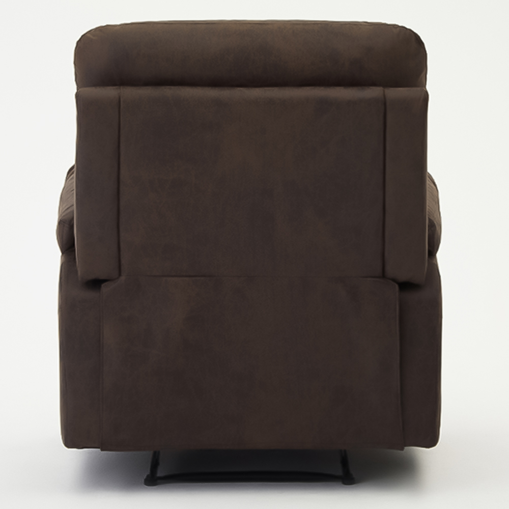Home Detail Maxwell Brown Air Leather Manual Recliner Armchair Image 3