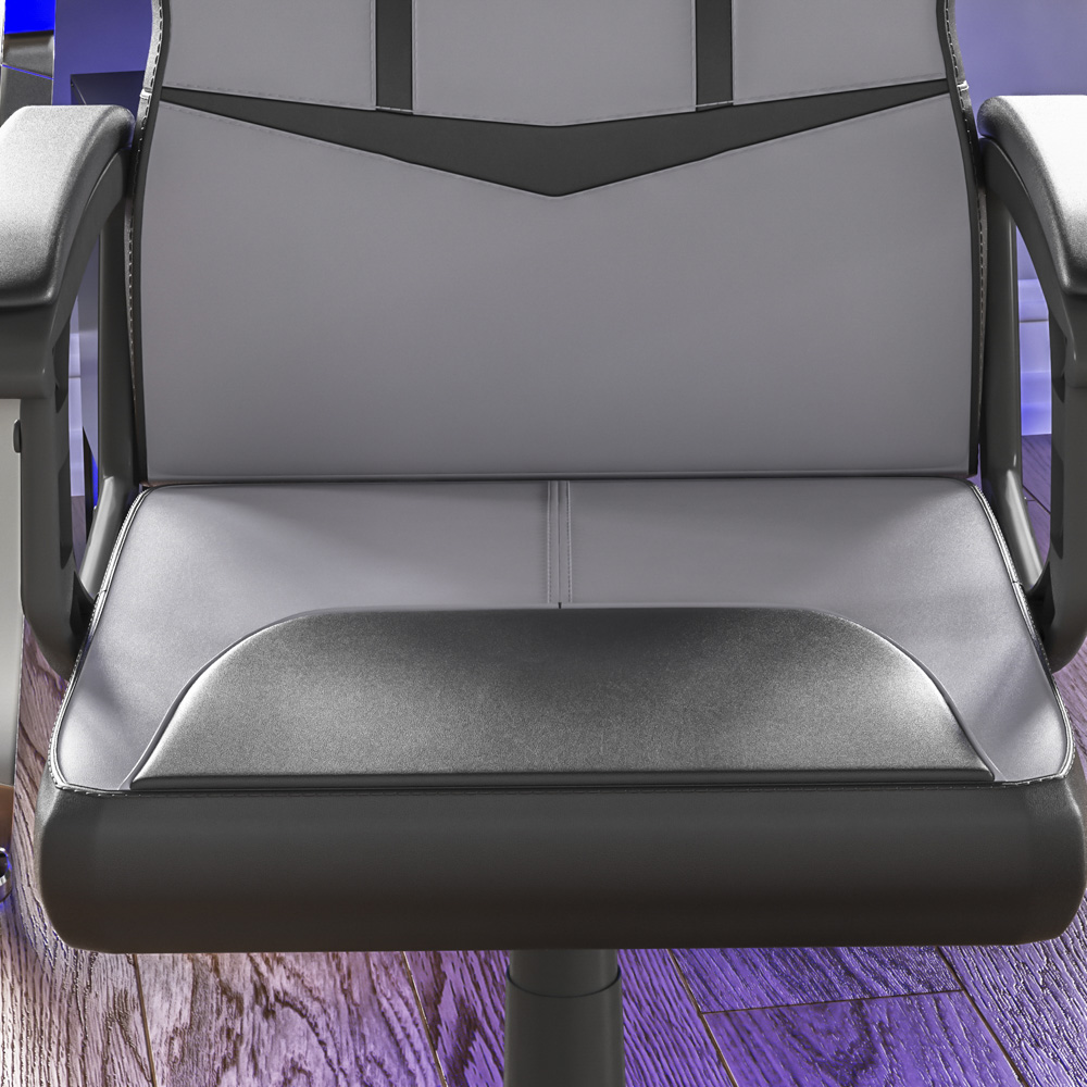 Vida Designs Comet Grey and Black Swivel Office Chair Image 4