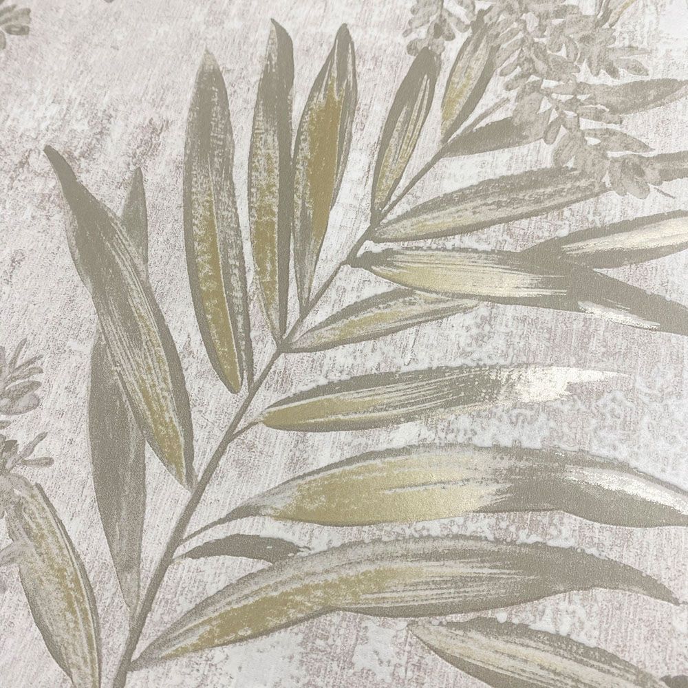 Muriva Phelan Leaf Cream Wallpaper Image 2