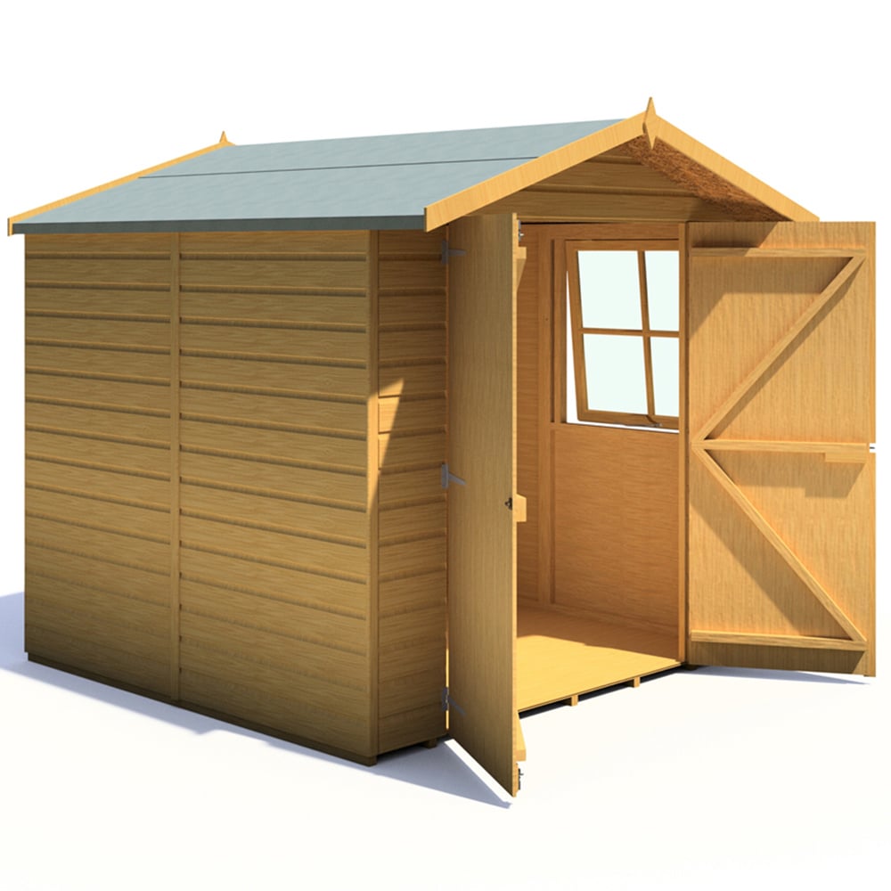 Shire Alderney 7 x 7ft Double Door Dip Treated Shiplap Shed Image 4