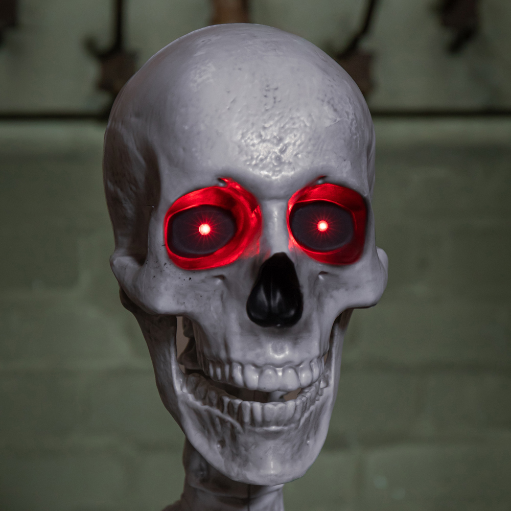Samuel Alexander Red LED Full Body Standing Skeleton Halloween Decoration 5ft Image 5