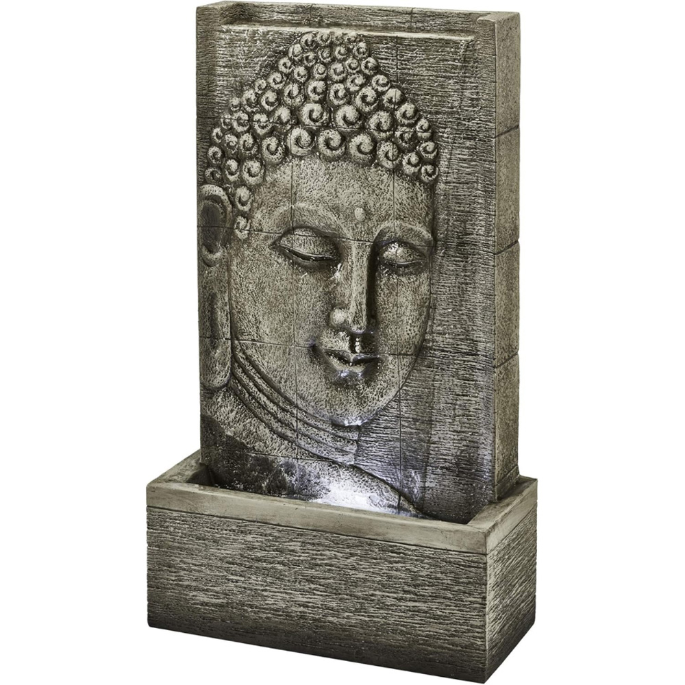 Serenity Buddha Wall Mains Powered LED Water Feature Image 3